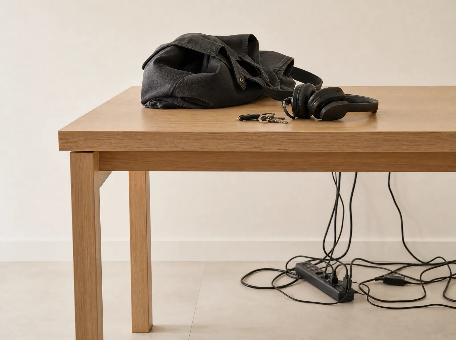 Your desk became storage for things with nowhere else to go.