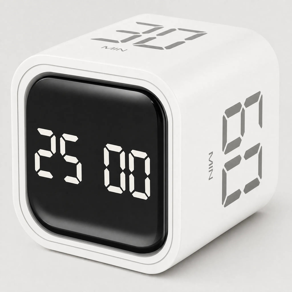 The Block Pro focus timer in Paper White, display showing 25 00