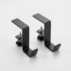 Deskstead Edge Hook 2-pack, two matte black steel hooks