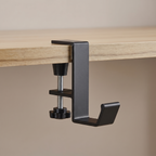 Deskstead Edge Hook clamped over a desk edge