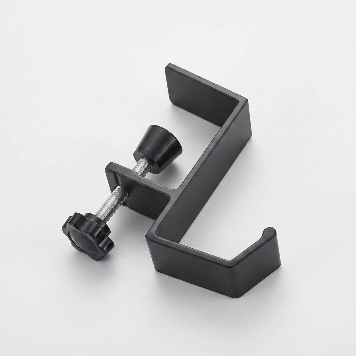 Deskstead Edge Hook, matte black steel under-desk hook