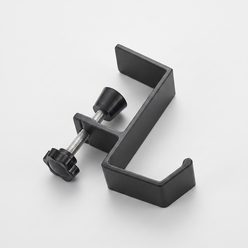 Deskstead Edge Hook, matte black steel under-desk hook
