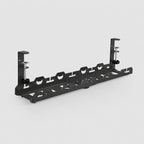 Deskstead Hook Mount Cable Tray in matte black steel