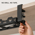 Underside view of the Hook Mount Cable Tray and its ventilated base