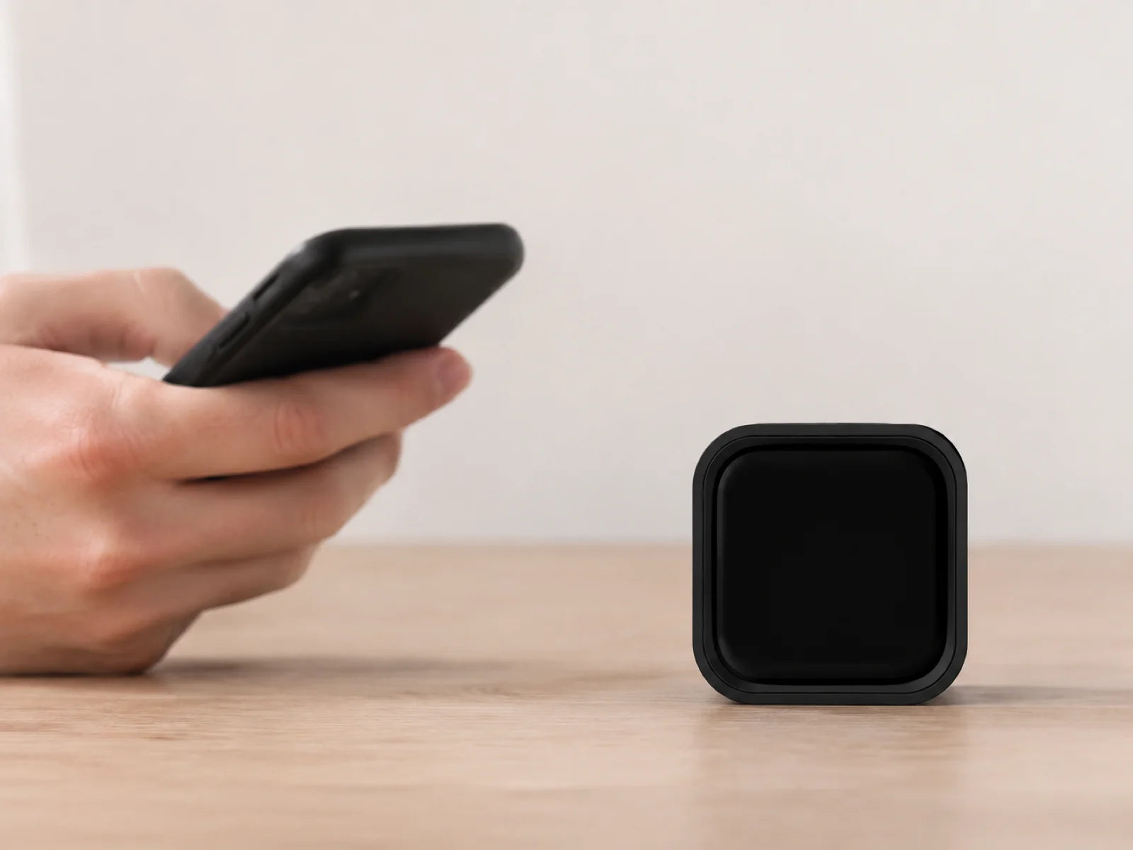 You pick up your phone to start focusing.
